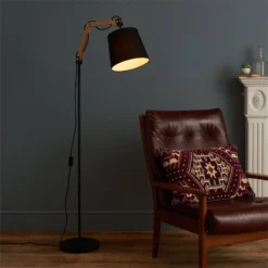 Caleb Floor Lamp - Black