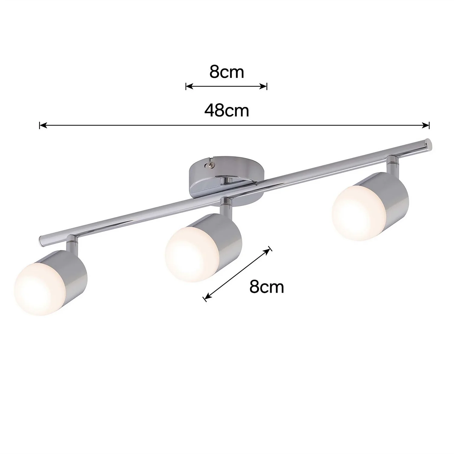 Pallas 3 Bar 4W LED Spotlight - Chrome - Image 4