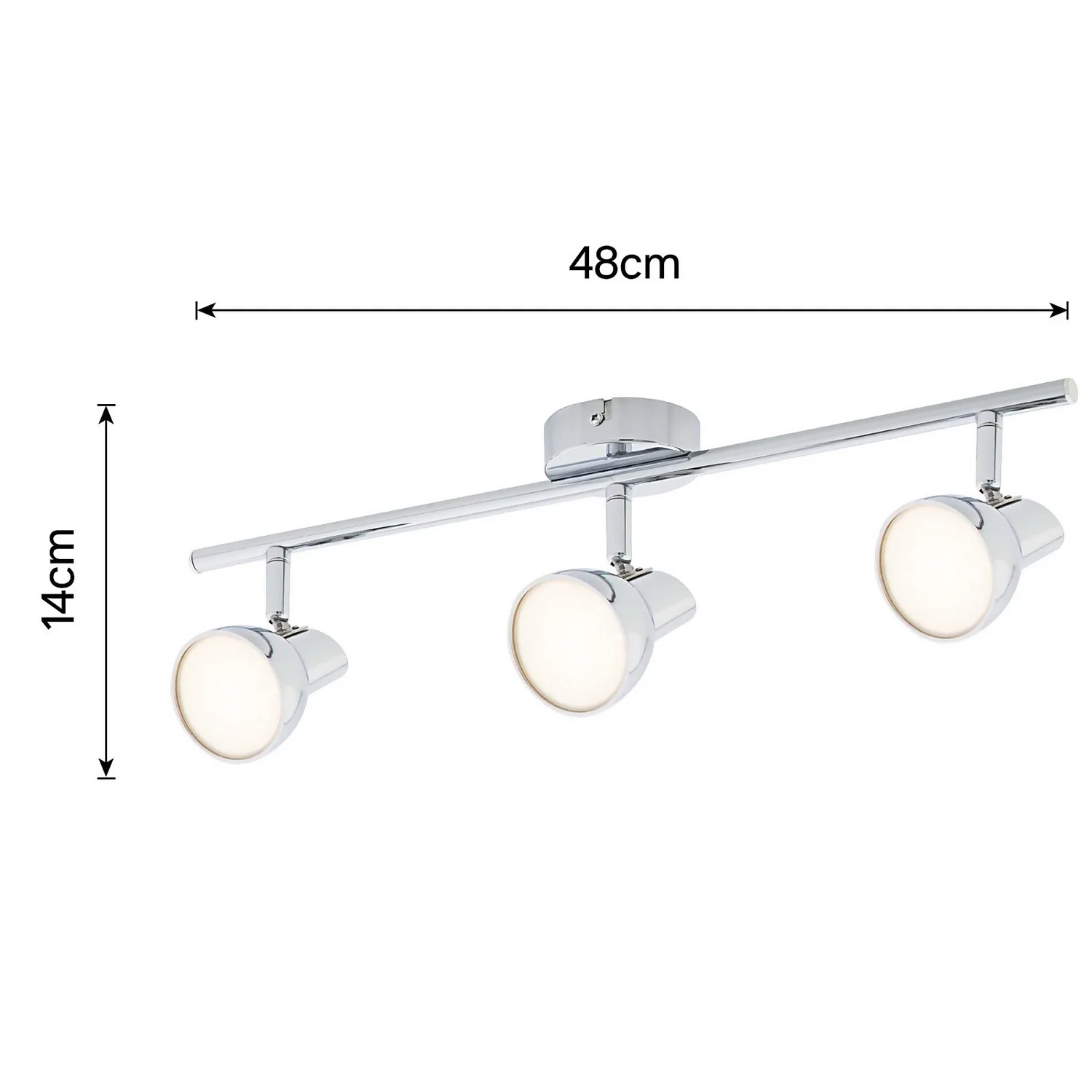 Apollo 3 Lamp LED Spotlight Bar - Chrome - Image 4