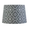 Patterned Tapered Lamp Shade - Grey
