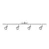 Rochdale 4 Lamp Spotlight Bar - Brushed Stainless Steel