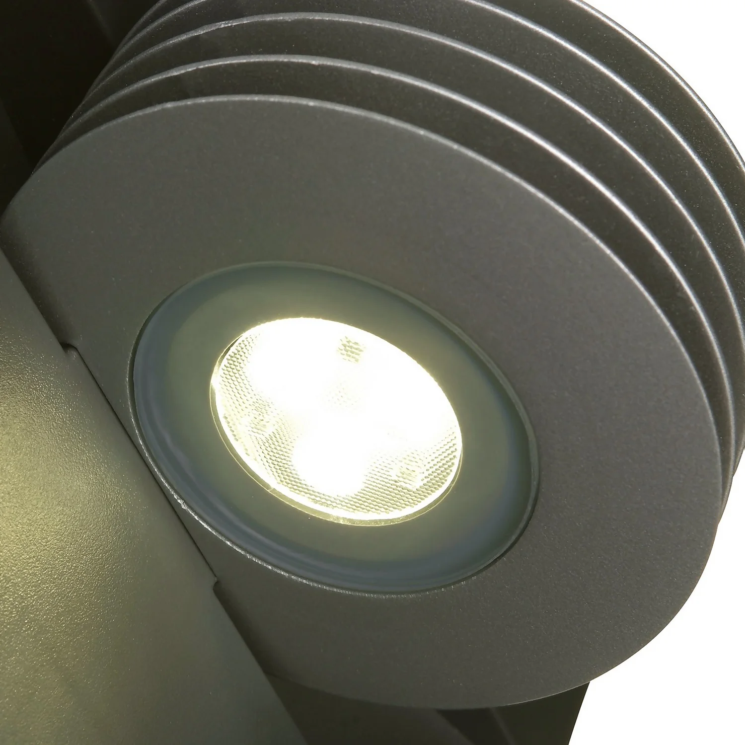 Lutec Split LED Up & Down Outdoor Wall Light - Anthracite - Image 7