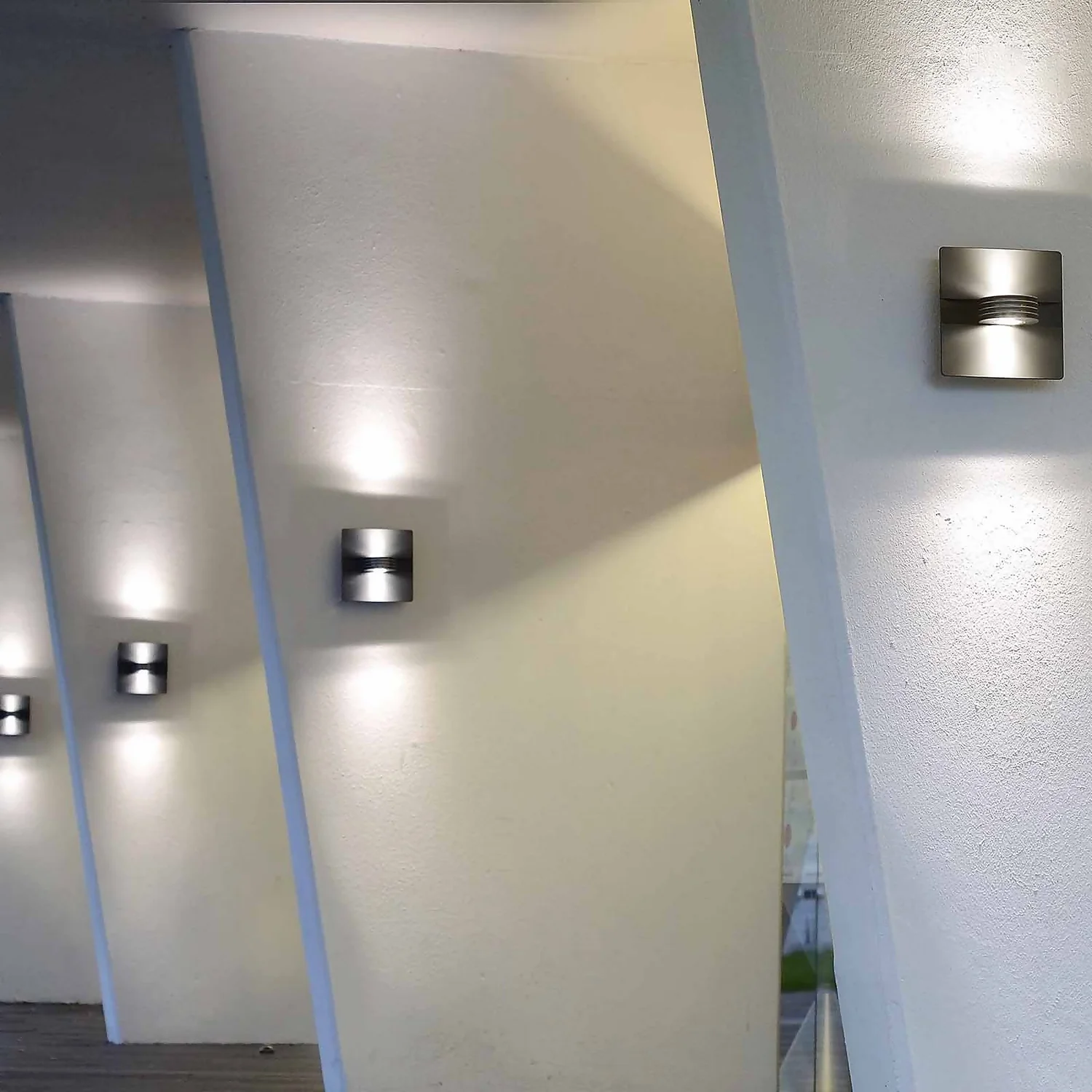 Lutec Split LED Up & Down Outdoor Wall Light - Anthracite - Image 3