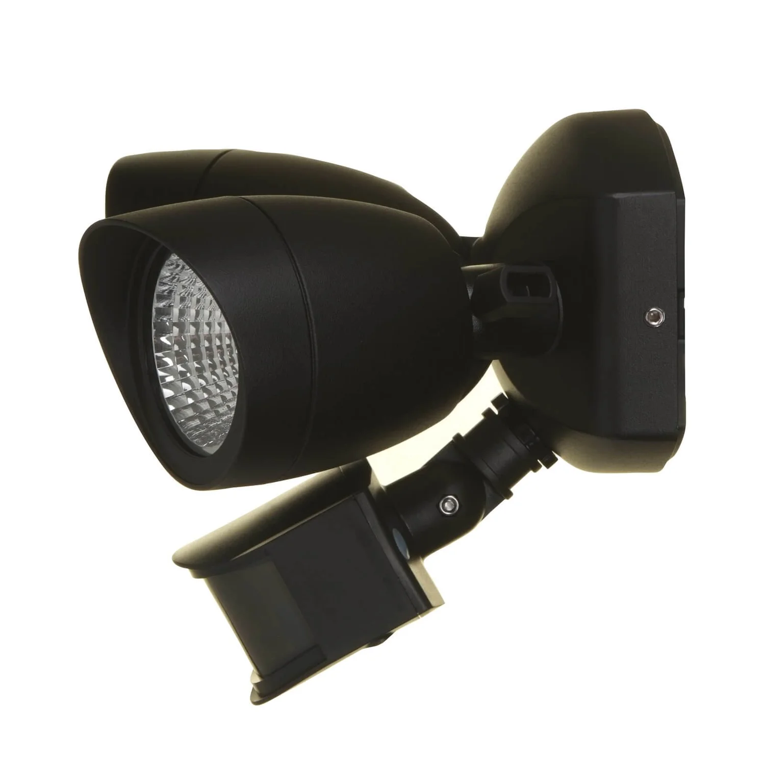 Lutec Shrimp Twin Head LED PIR Outdoor Wall Light - Black - Image 4