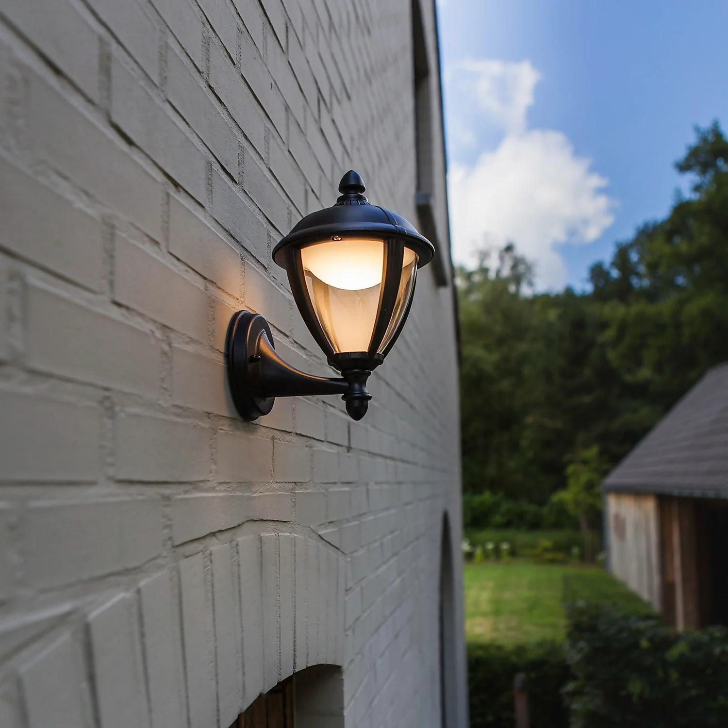 Lutec Unite LED Outdoor Wall Lantern - Black - Image 3