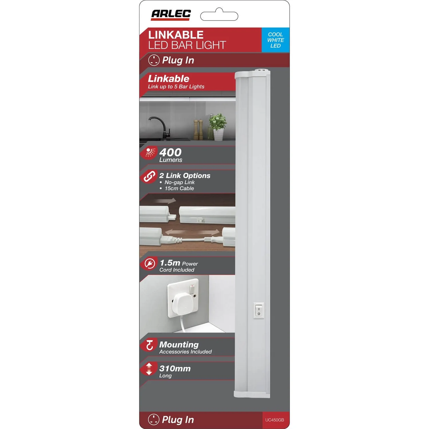 Arlec 4W Cool White Bar Light - Image 9