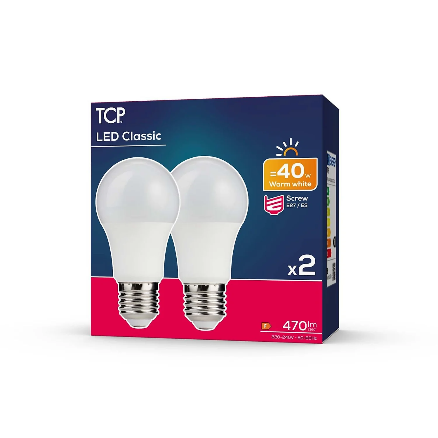 TCP LED Classic 40W ES Warm - 2 Pack - Image 2