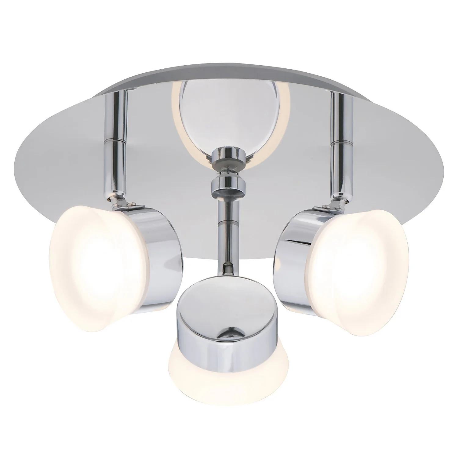 Paisley LED Bathroom Round Plate Spotlight - 3 X 4.5W - Image 3