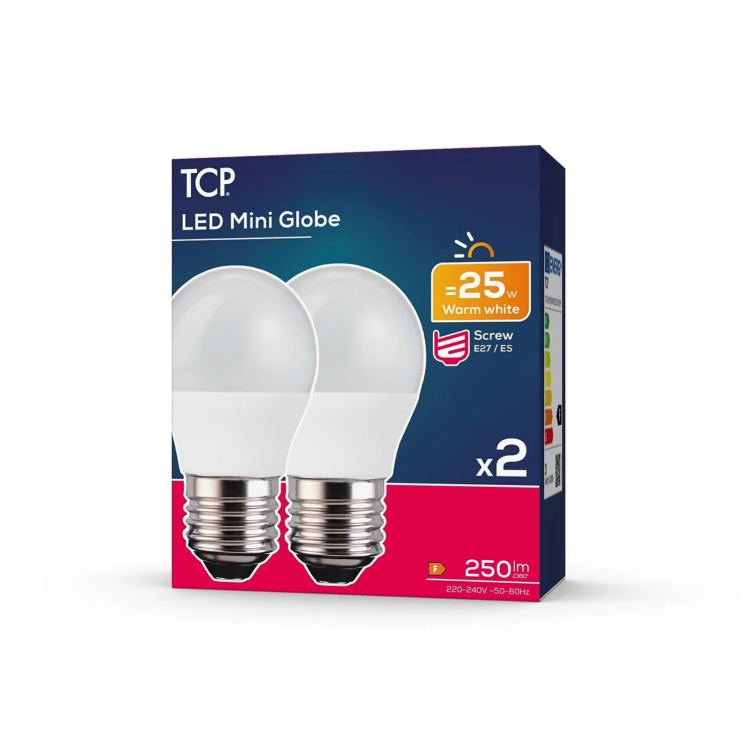 TCP LED Globe 25W ES Warm Nd Light Bulb - 2 Pack - Image 2
