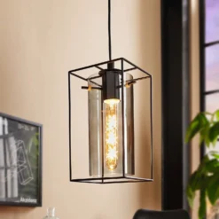 Eglo Loncino 1 Light Pendant Light - Black
