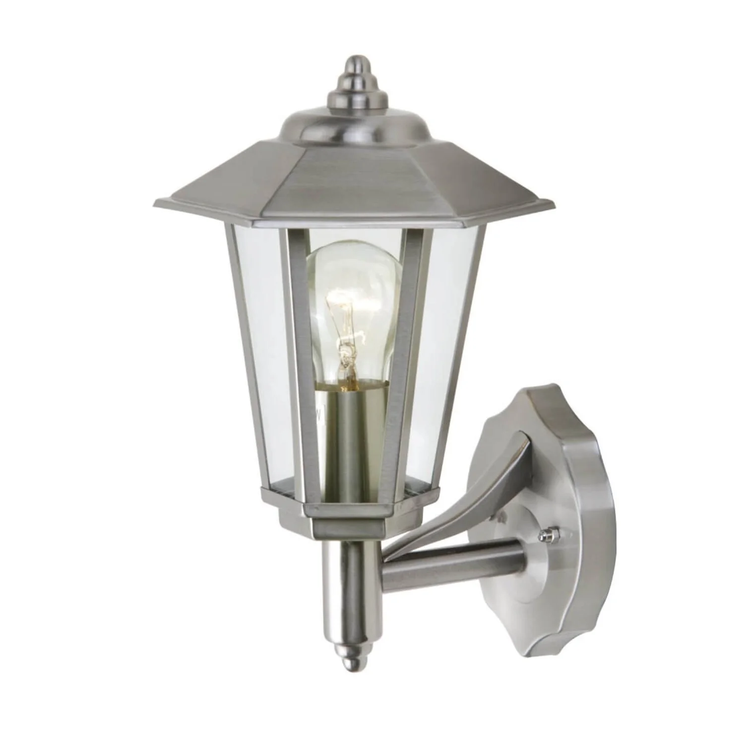 Lutec Grosvenor Stainless Steel Outdoor Wall Lantern - Image 2