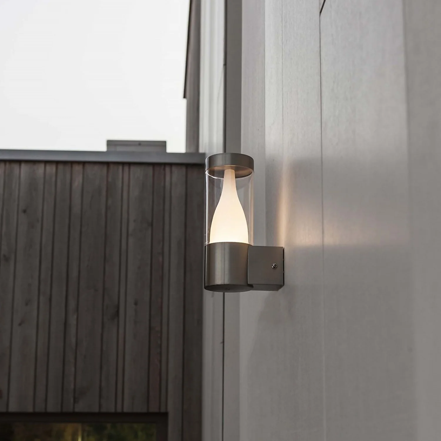 Lutec Virgo LED Stainless Steel Outdoor Wall Light - Image 3
