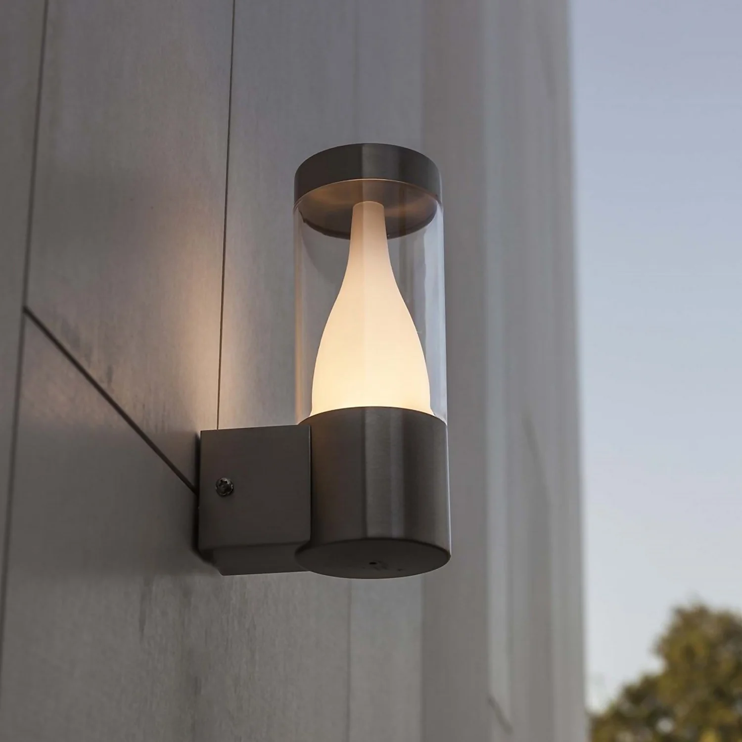 Lutec Virgo LED Stainless Steel Outdoor Wall Light - Image 4