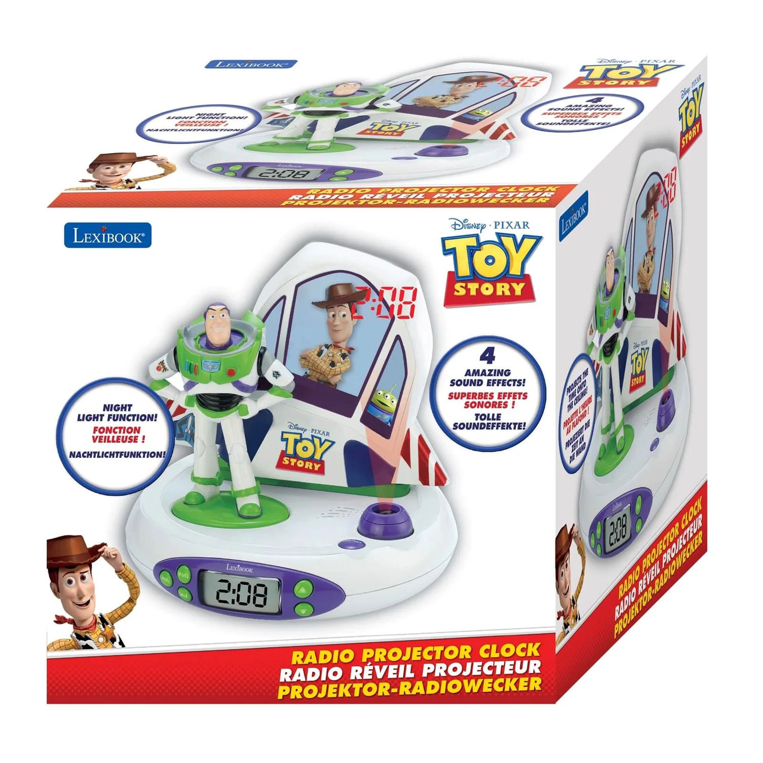 None Disney Toy Story Projector Clock With Sounds - Image 3