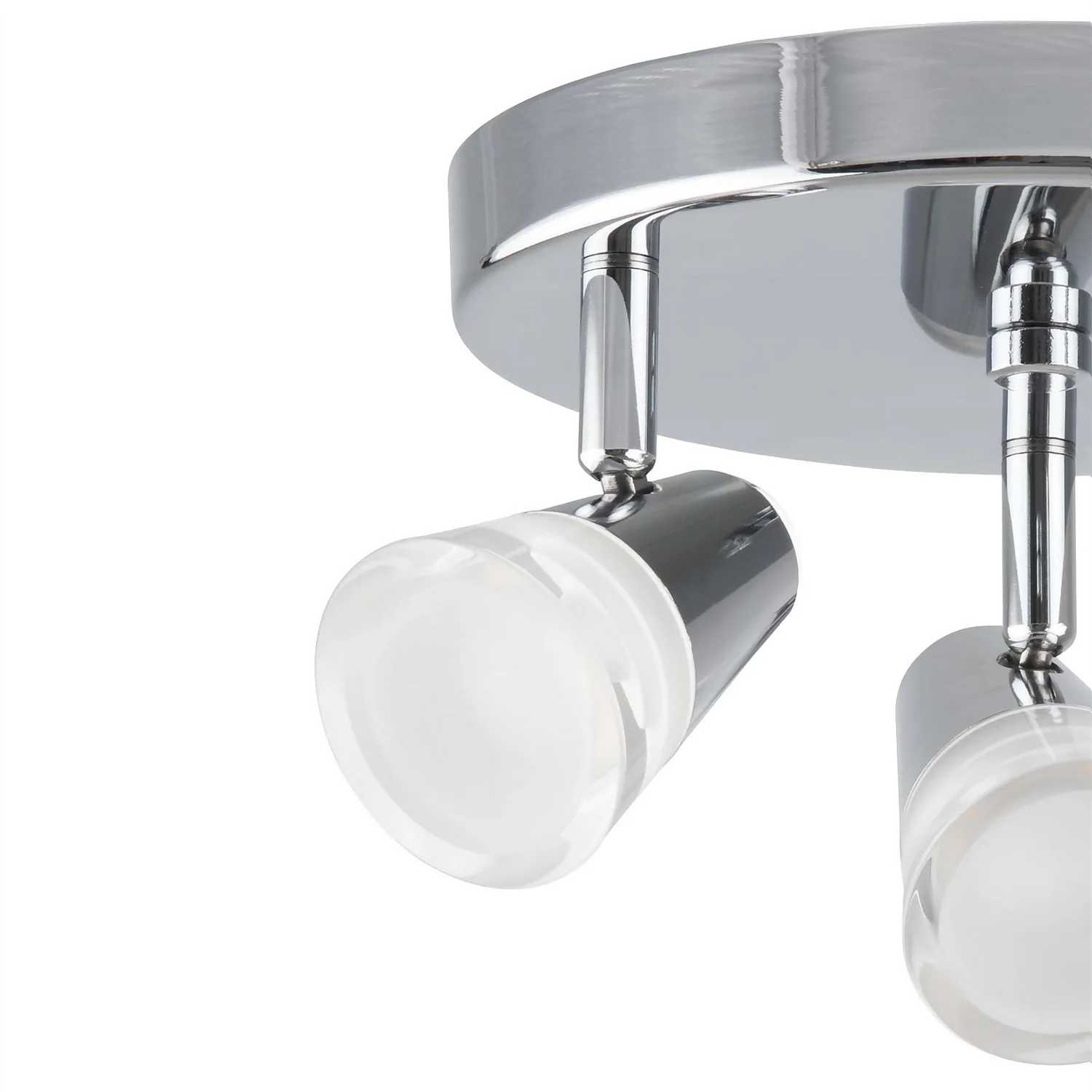 Rhea 3 Lamp Spotlight Plate - Polished Chrome - Image 4