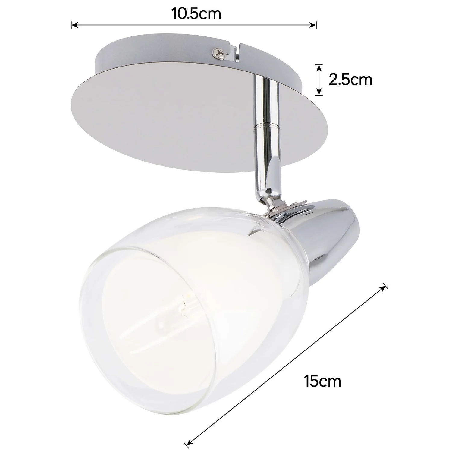 Eliza Single Lamp Spotlight - Chrome - Image 4