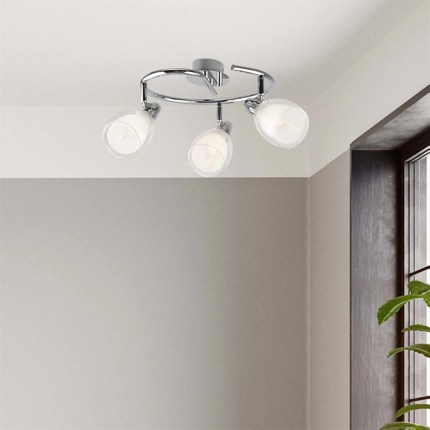 Eliza 3 Lamp Spotlight Plate - Chrome - Image 3