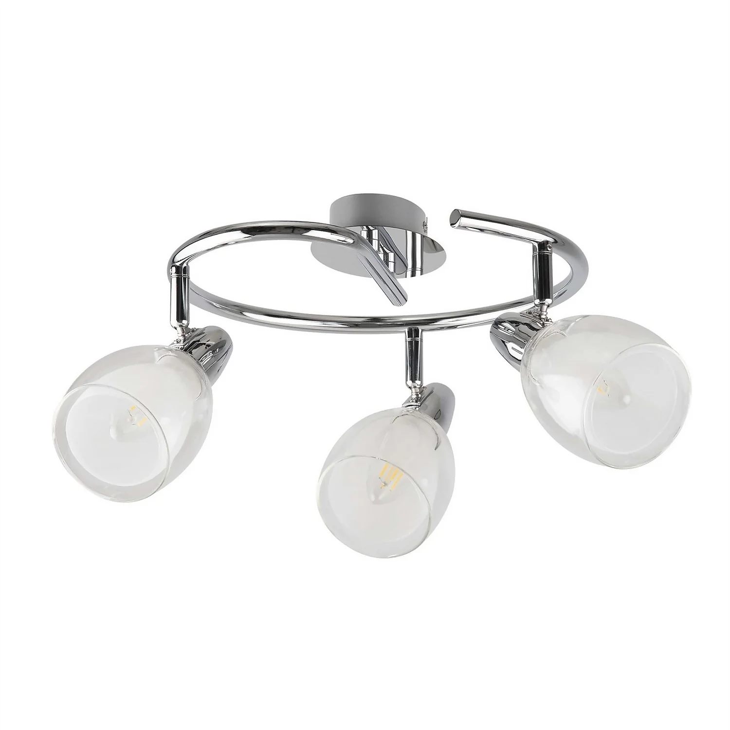 Eliza 3 Lamp Spotlight Plate - Chrome