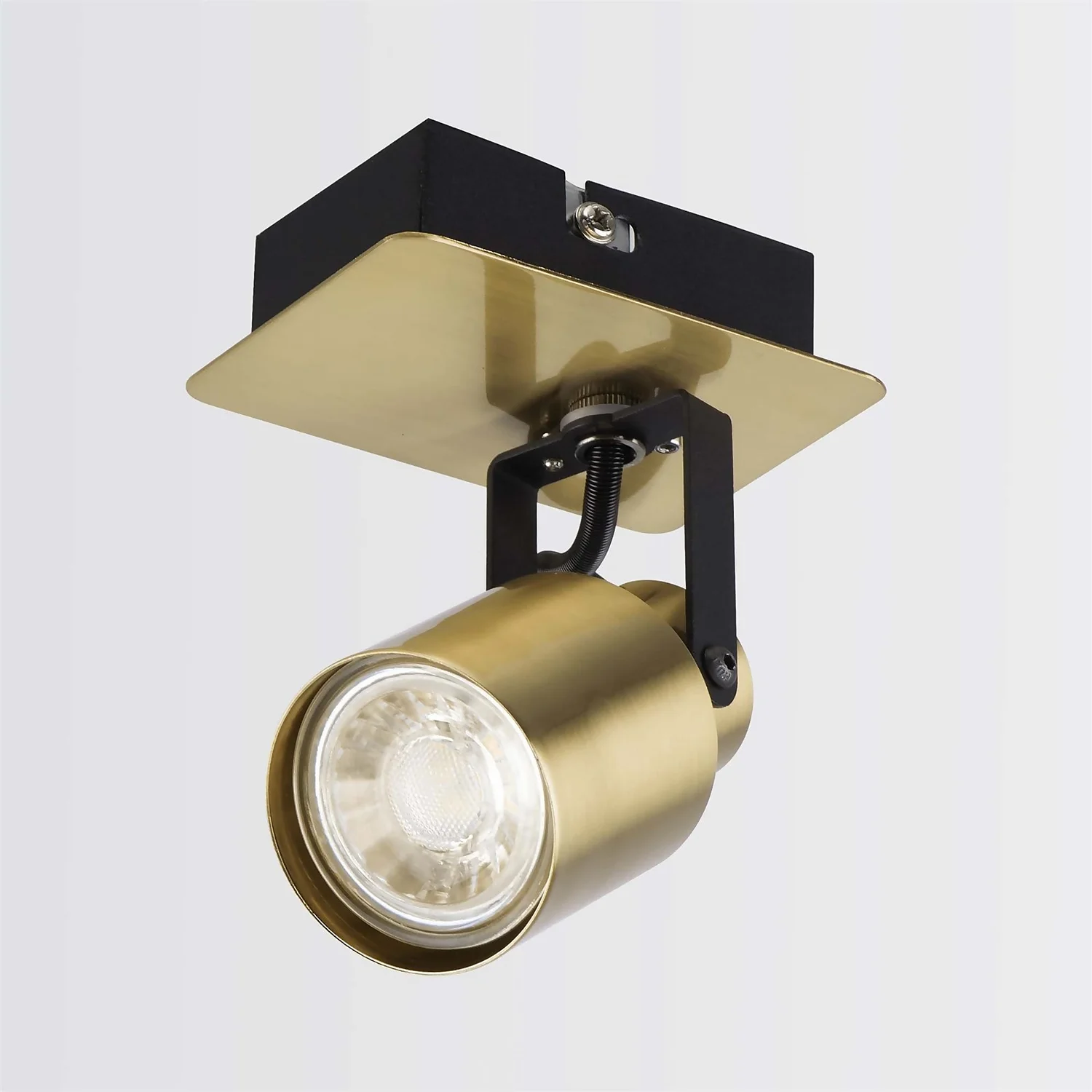 Lucy Single Lamp Spotlight - Gold & Black - Image 3