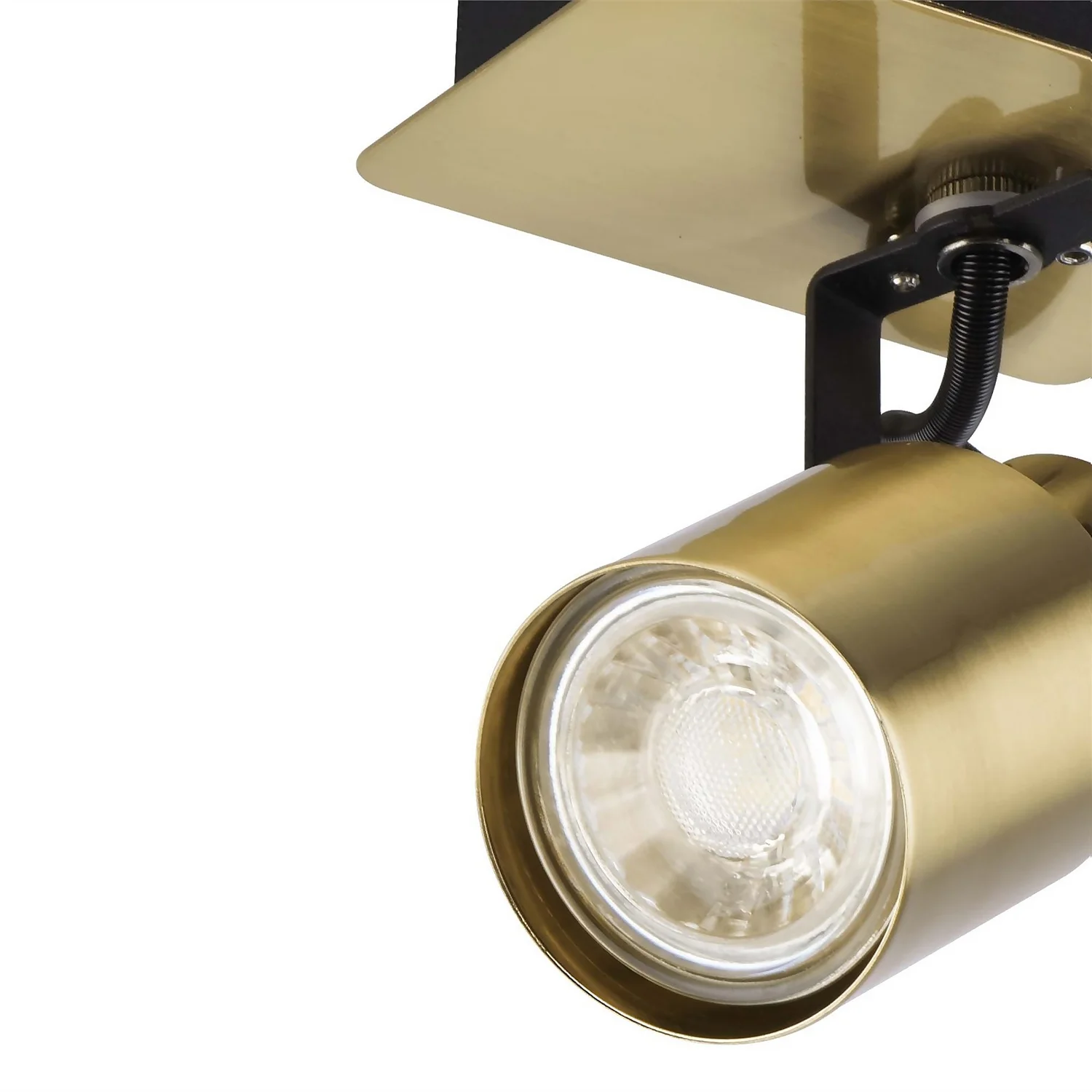 Lucy Single Lamp Spotlight - Gold & Black - Image 4