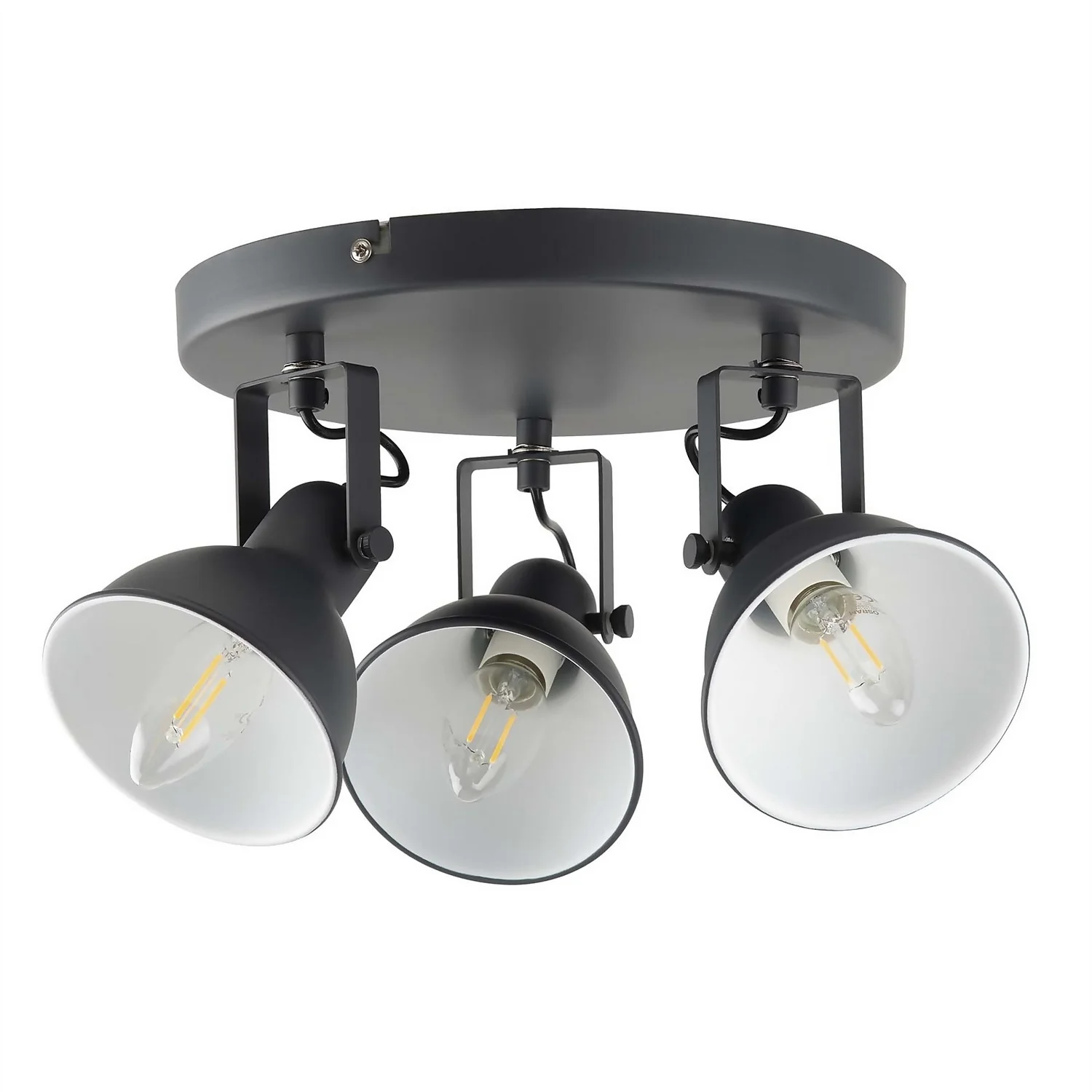 Alfie 3 Lamp Spotlight Plate - Grey