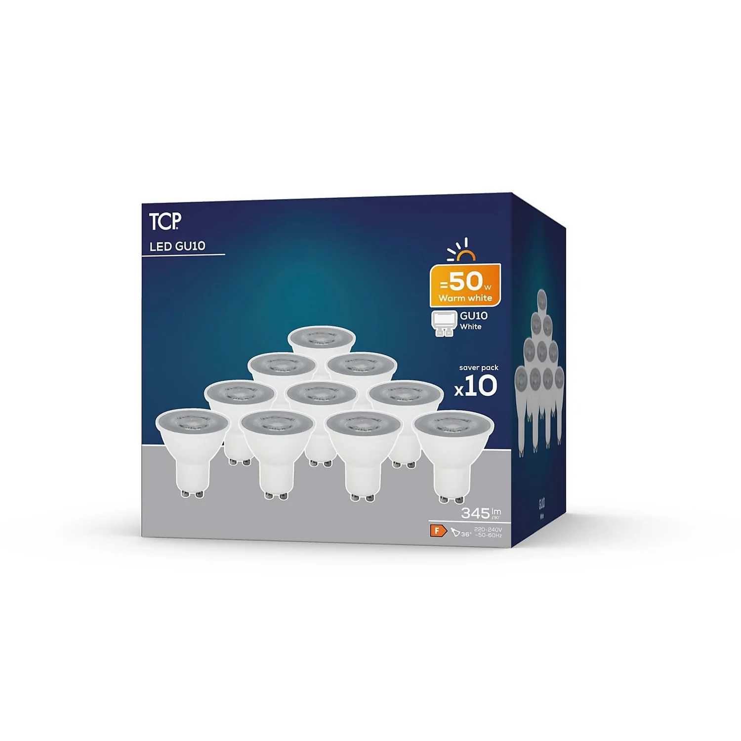 TCP Lightbulbs LED GU10 Warm White 10 Pack - Image 2