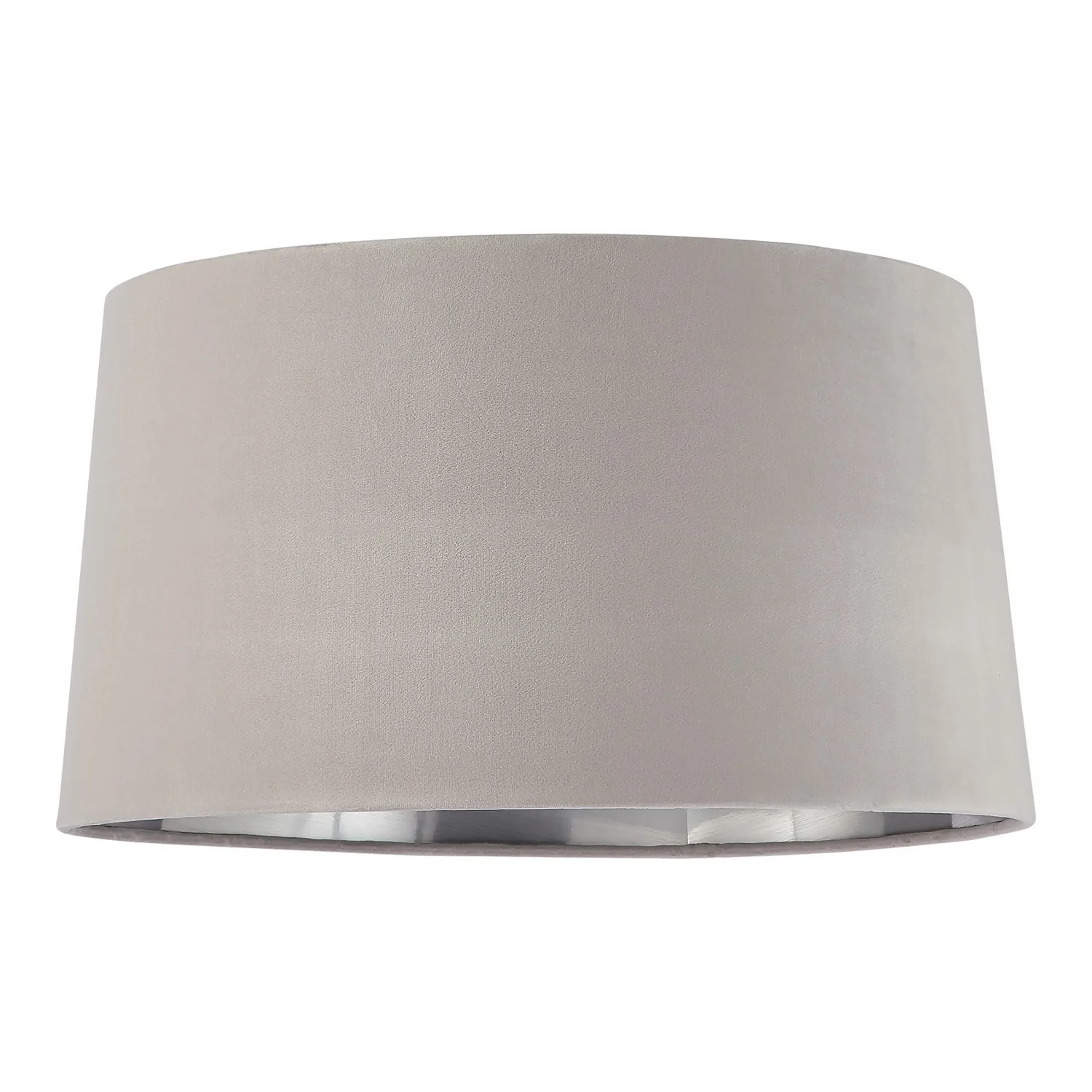 House Beautiful Samet Velvet Drum Shade - Grey - 45cm