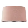 House Beautiful Samet Velvet Drum Shade - Pink - 45cm