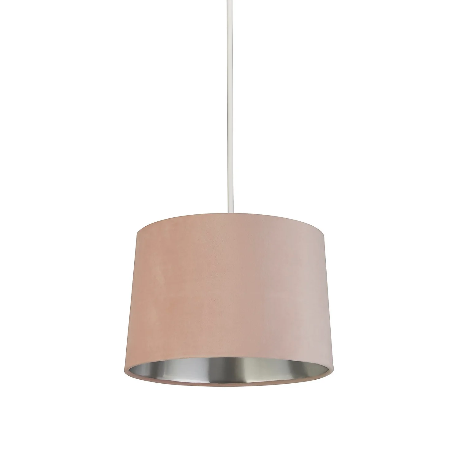 House Beautiful Samet Velvet Drum Shade - Pink - 30cm - Image 4
