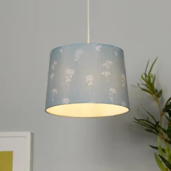 Country Living Annabelle Patterned Cotton Drum Lamp Shade - 25cm