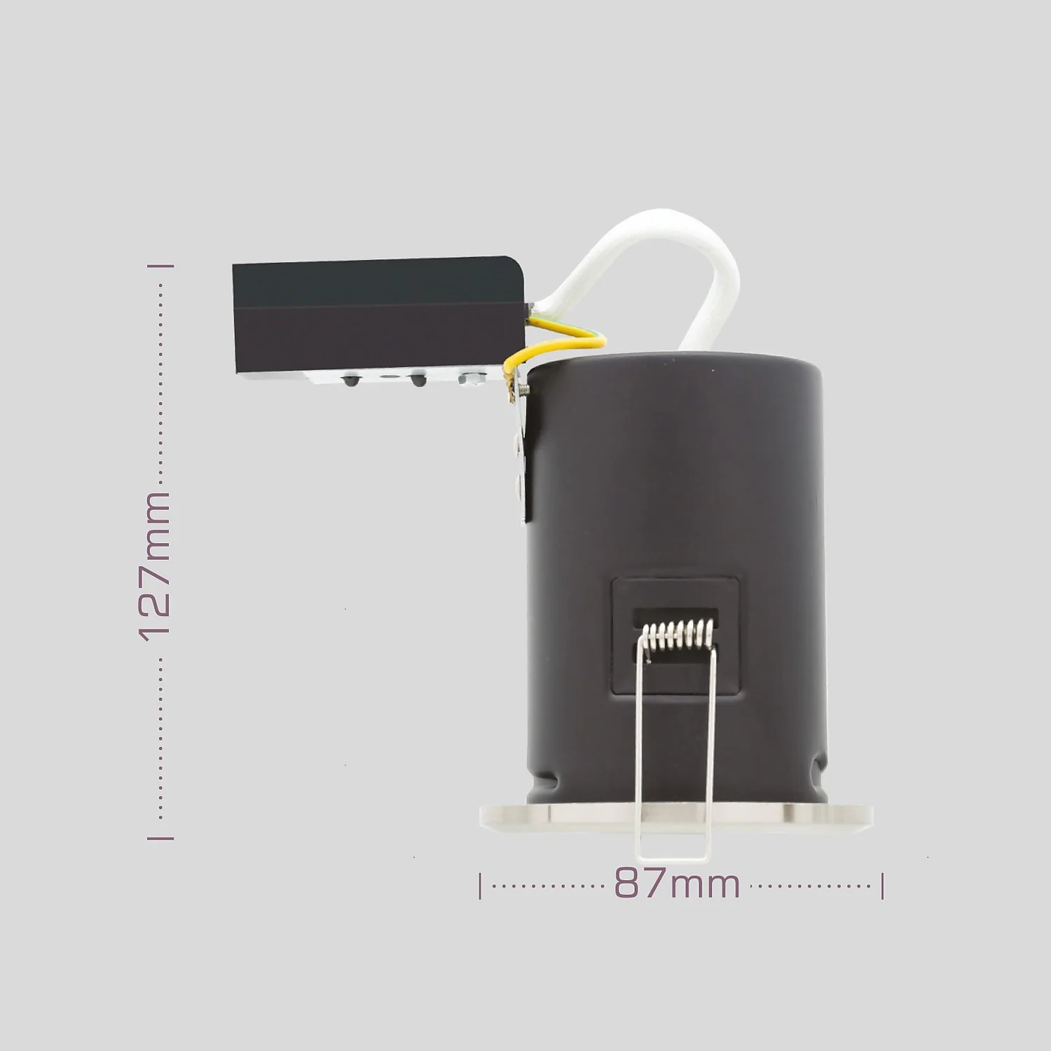 Fixed Fire Rated IP65 Pack 3 Downlights - Brushed Nickel - Image 2