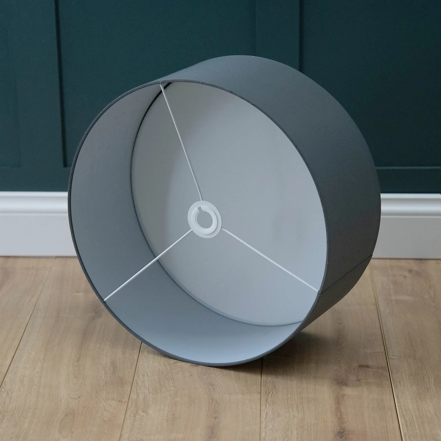 Clyde Charcoal Drum Shade With Diffuser - 45cm - Image 6