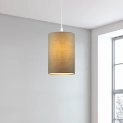 Clyde Charcoal Cylinder Shade - 16cm