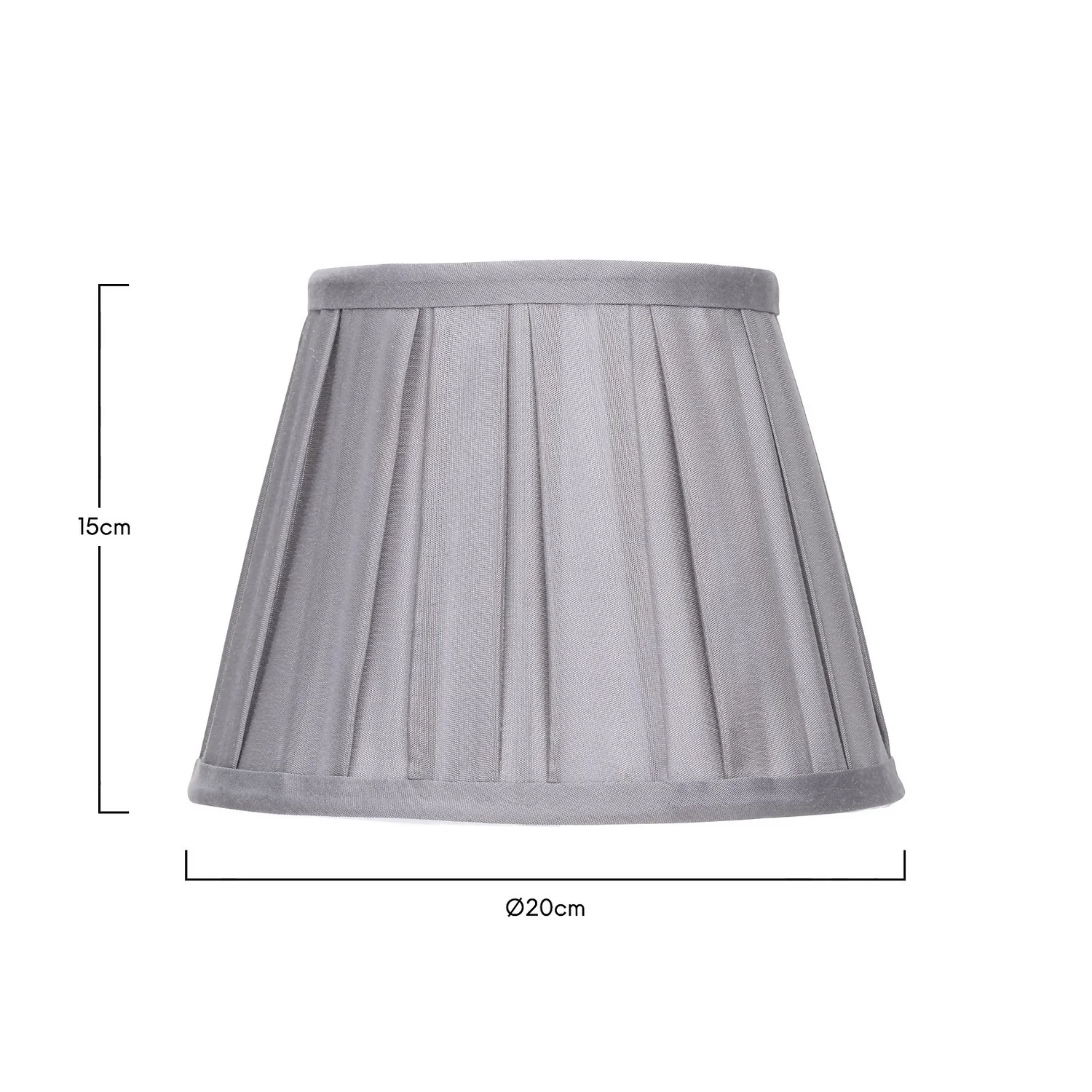 Raye Dove Pleated Taper Silk Shade - 20cm - Image 5