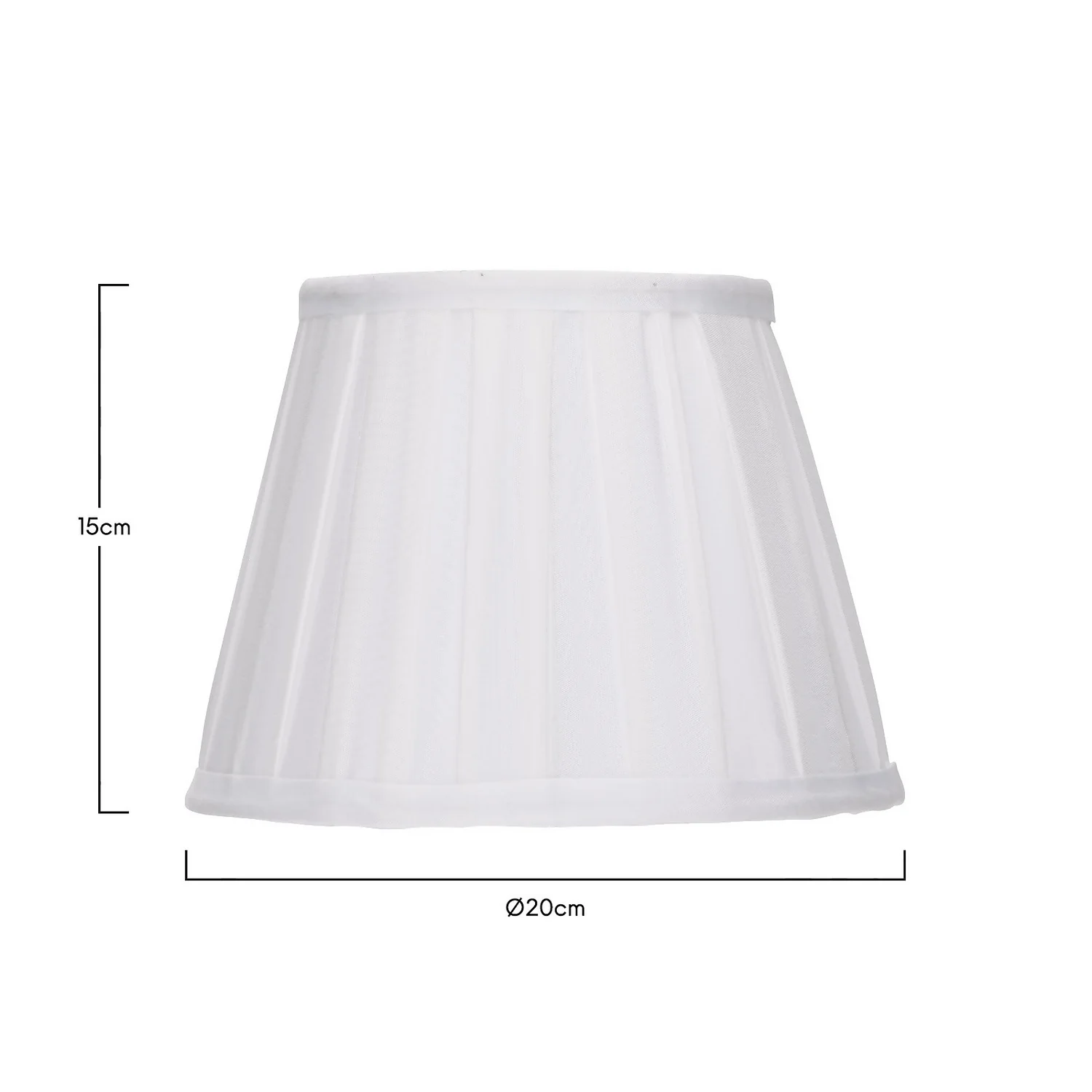 Raye White Pleated Taper Silk Shade - 20cm - Image 5
