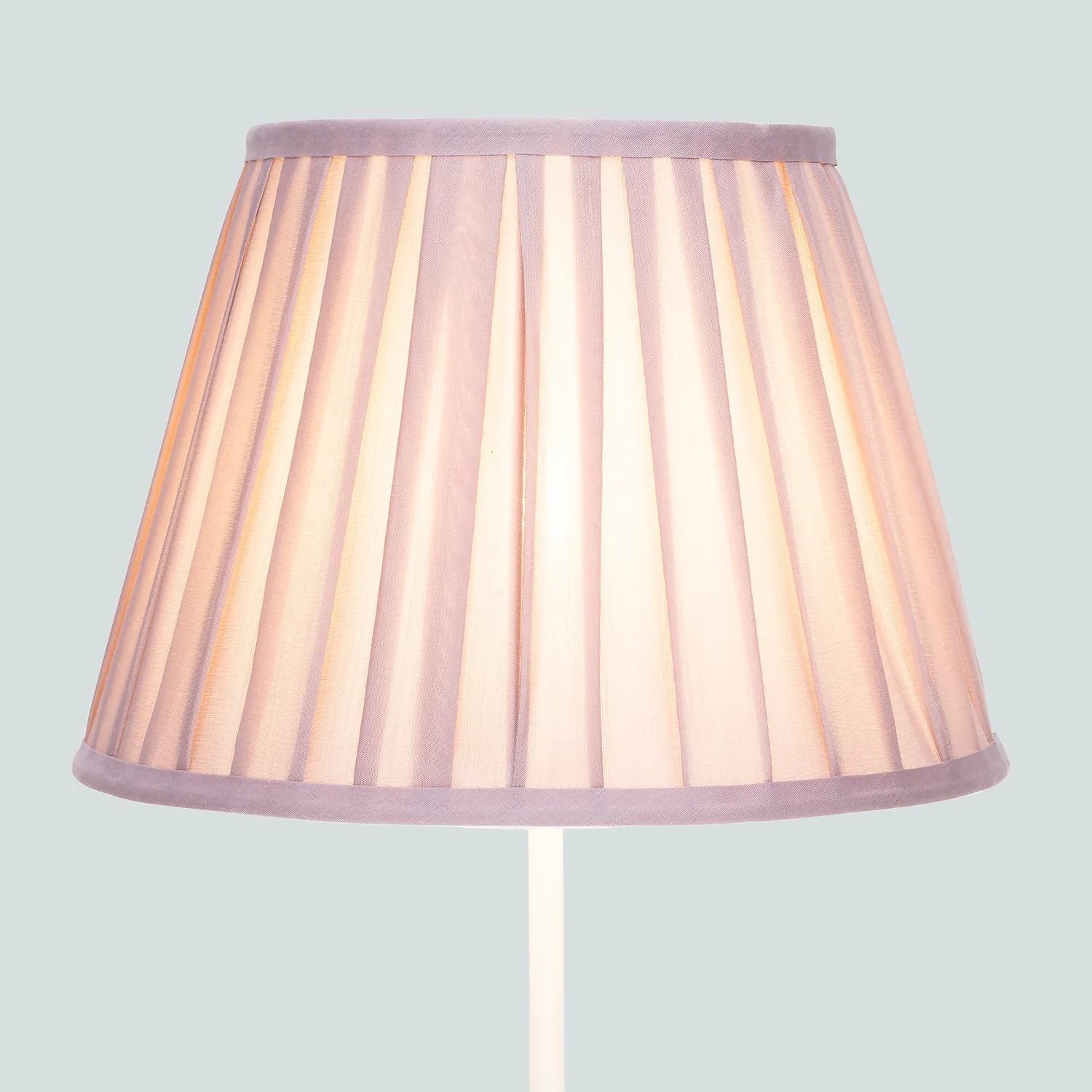 Raye Fig Pleated Taper Silk Shade - 30cm - Image 3