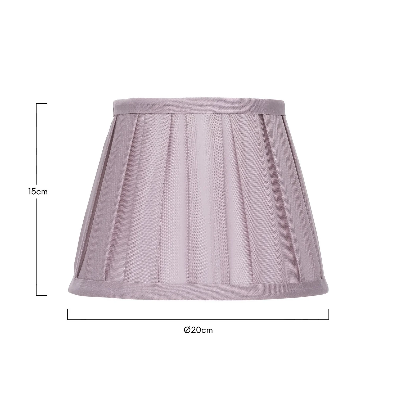 Raye Fig Pleated Taper Silk Shade - 20cm - Image 5