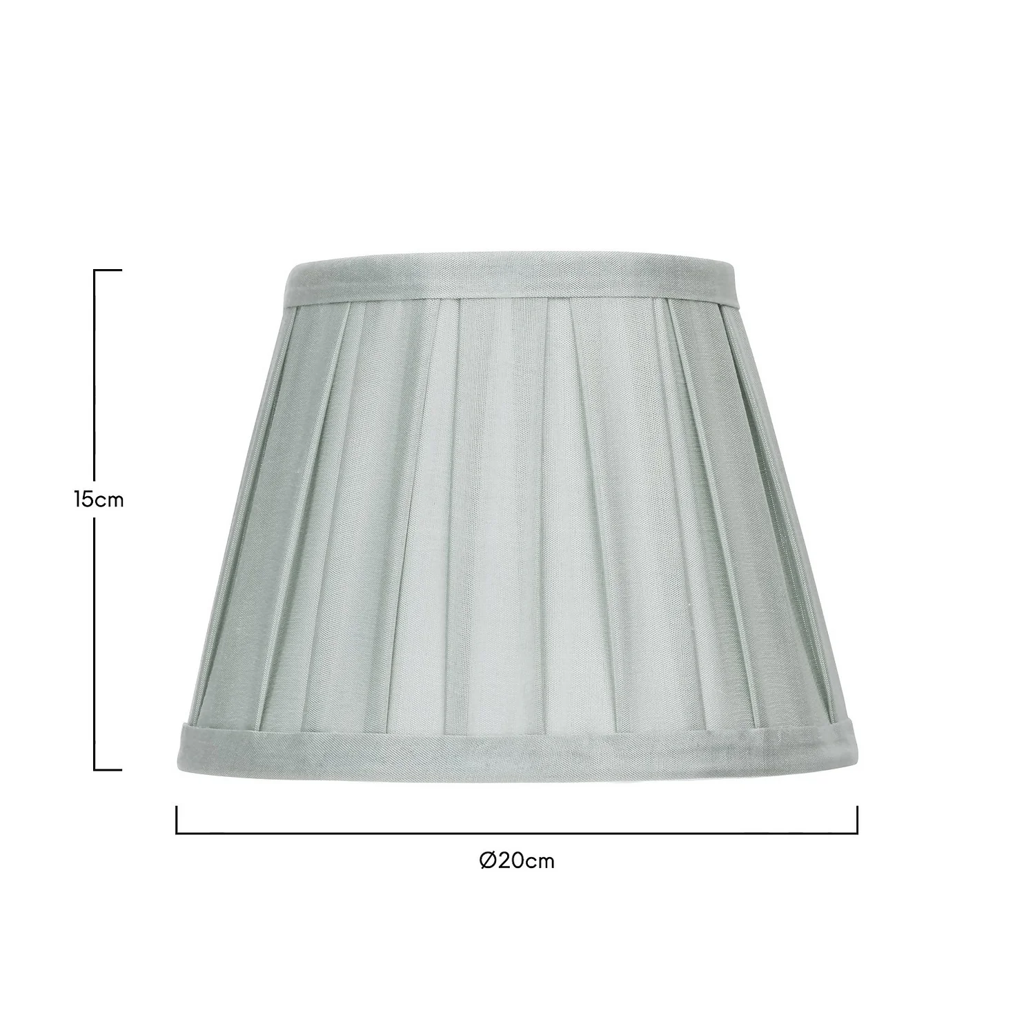 Raye Duck Egg Pleated Taper Silk Shade - 20cm - Image 5
