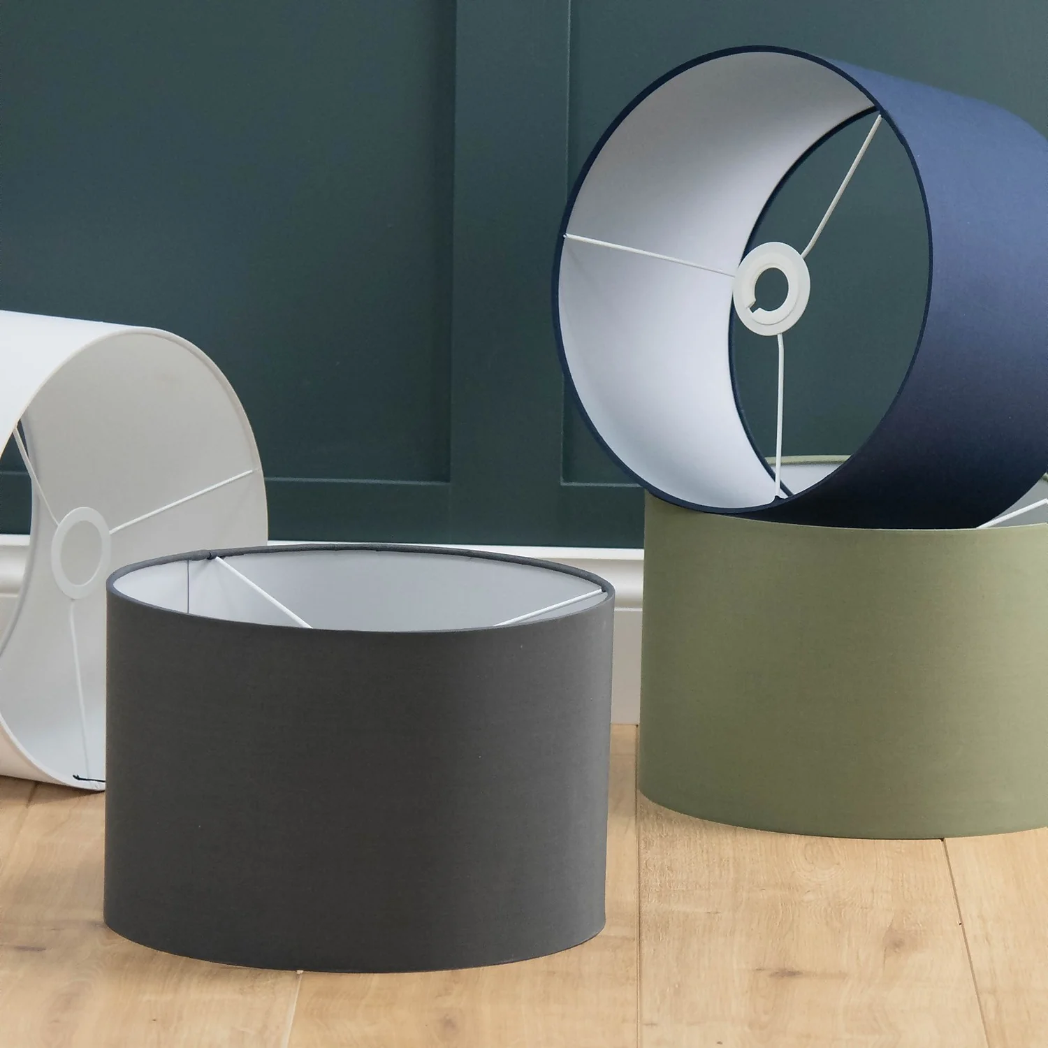 Clyde White Drum Shade - 30cm - Image 6