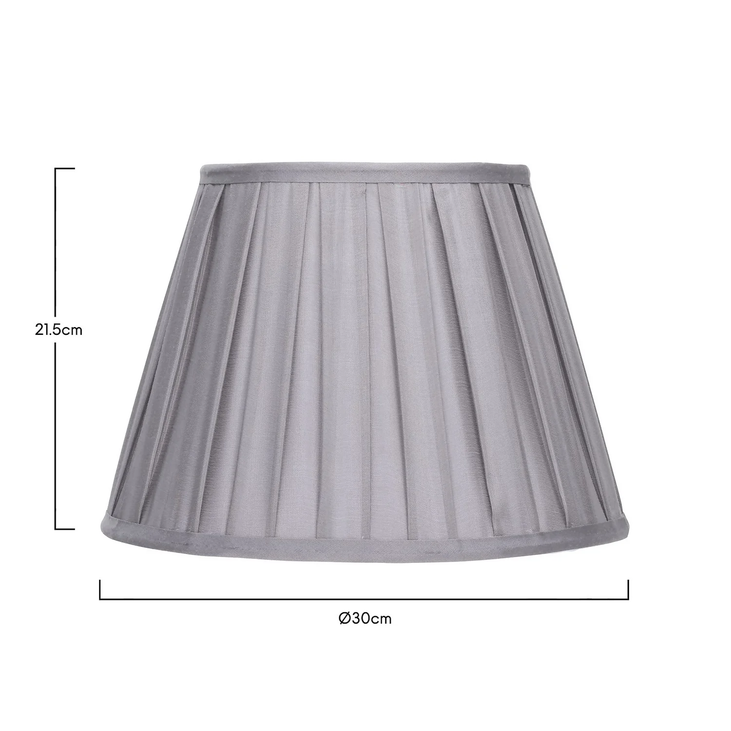 Raye Dove Pleated Taper Silk Shade - 30cm - Image 5