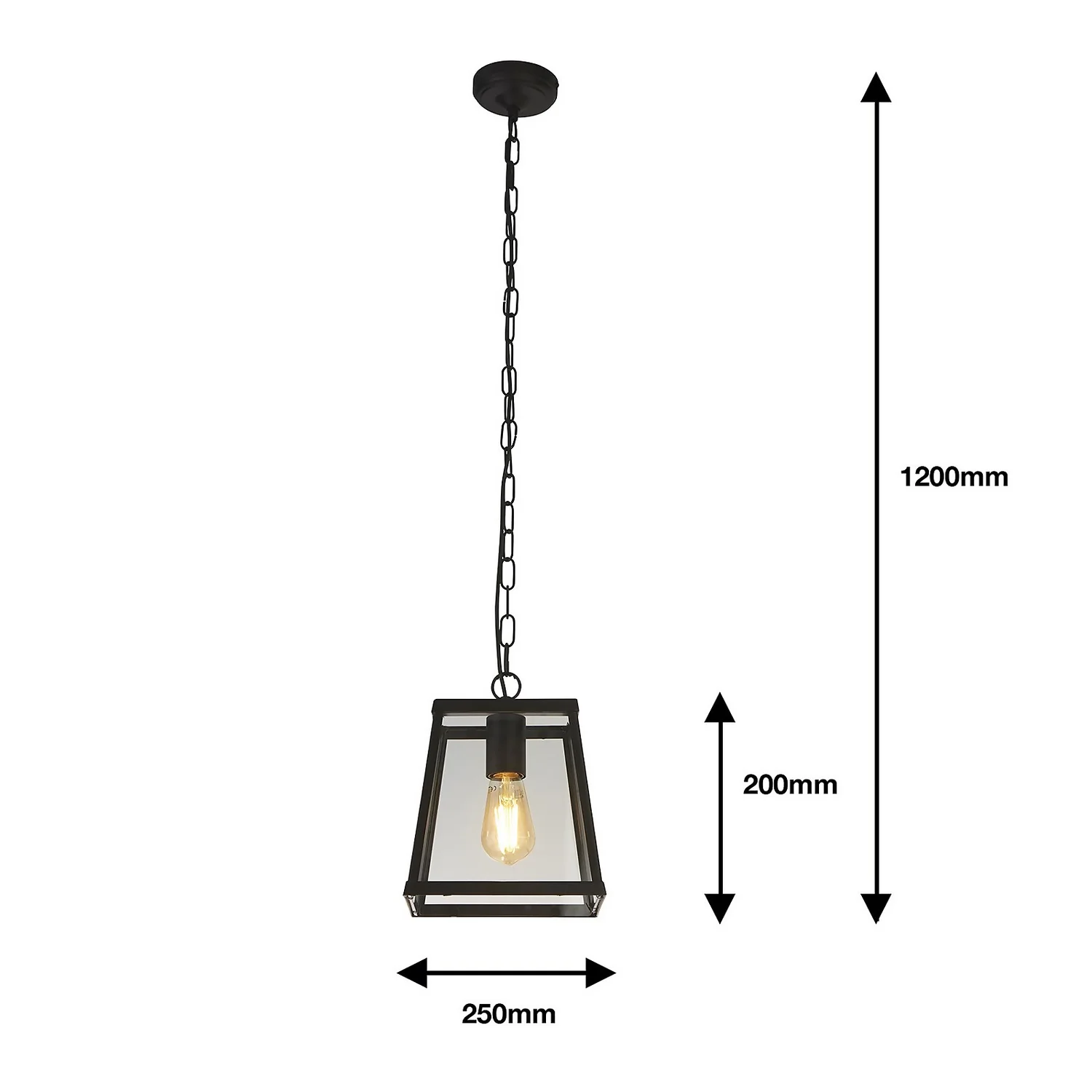 Bellevue 1 Light Industrial Pendant - Black - Image 6