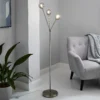Orb 3 Light Floor Lamp - Nickel Smoke