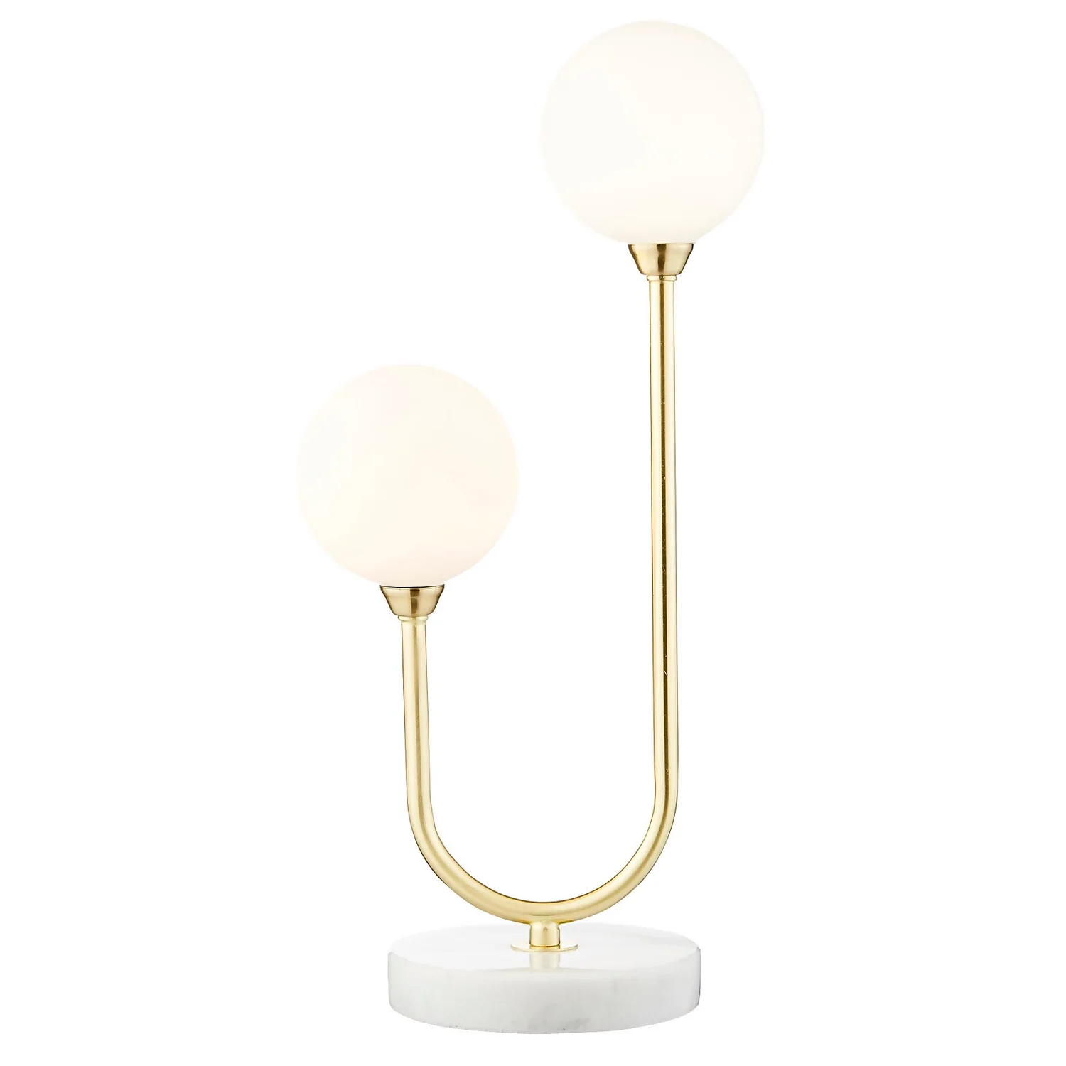 House Beautiful Delta Marble Table Lamp - Brass & Opal - Image 2