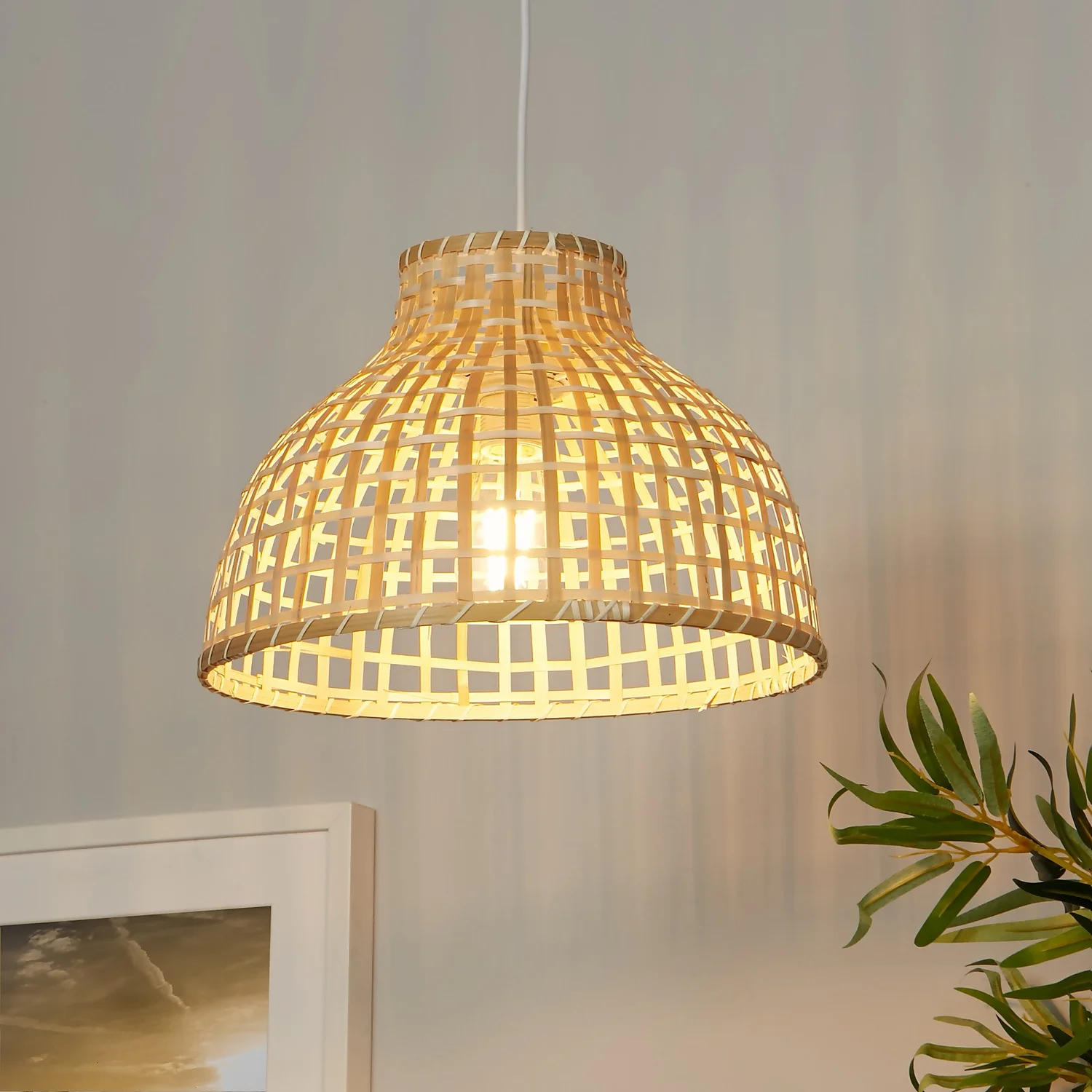 Belle Bamboo Woven Light Shade - Medium