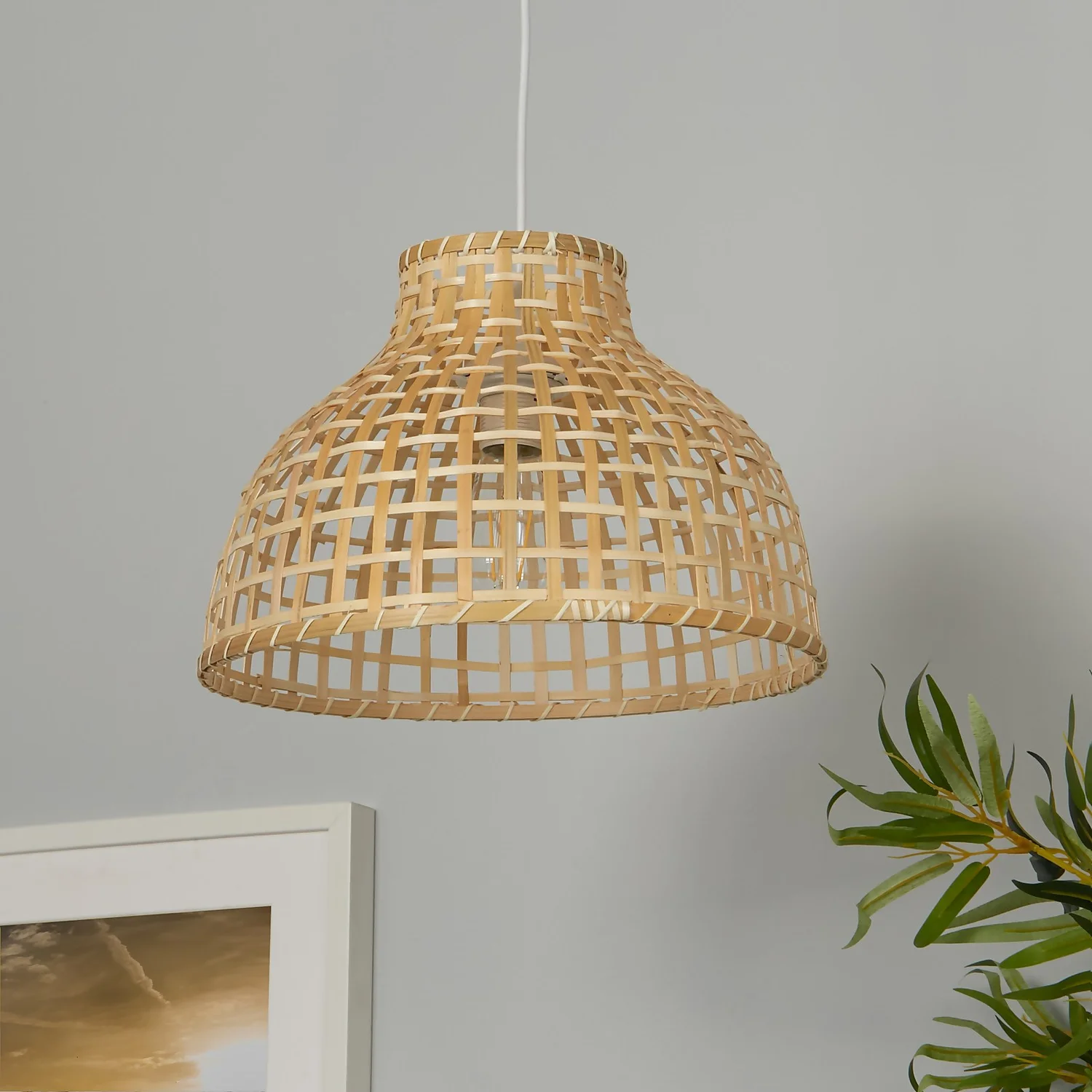 Belle Bamboo Woven Light Shade - Medium - Image 3