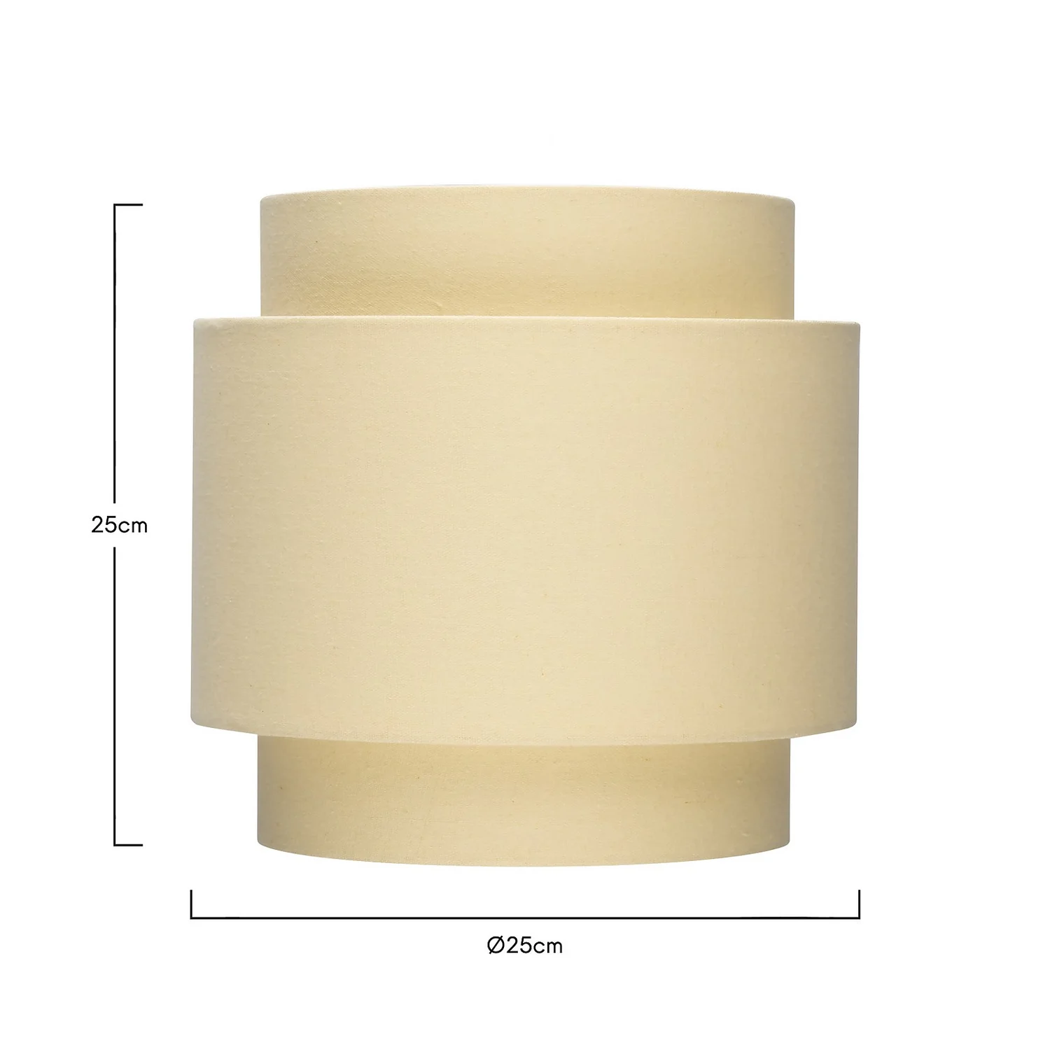 Finn Tier Drum Lemon Linen Shade - 25cm - Image 5