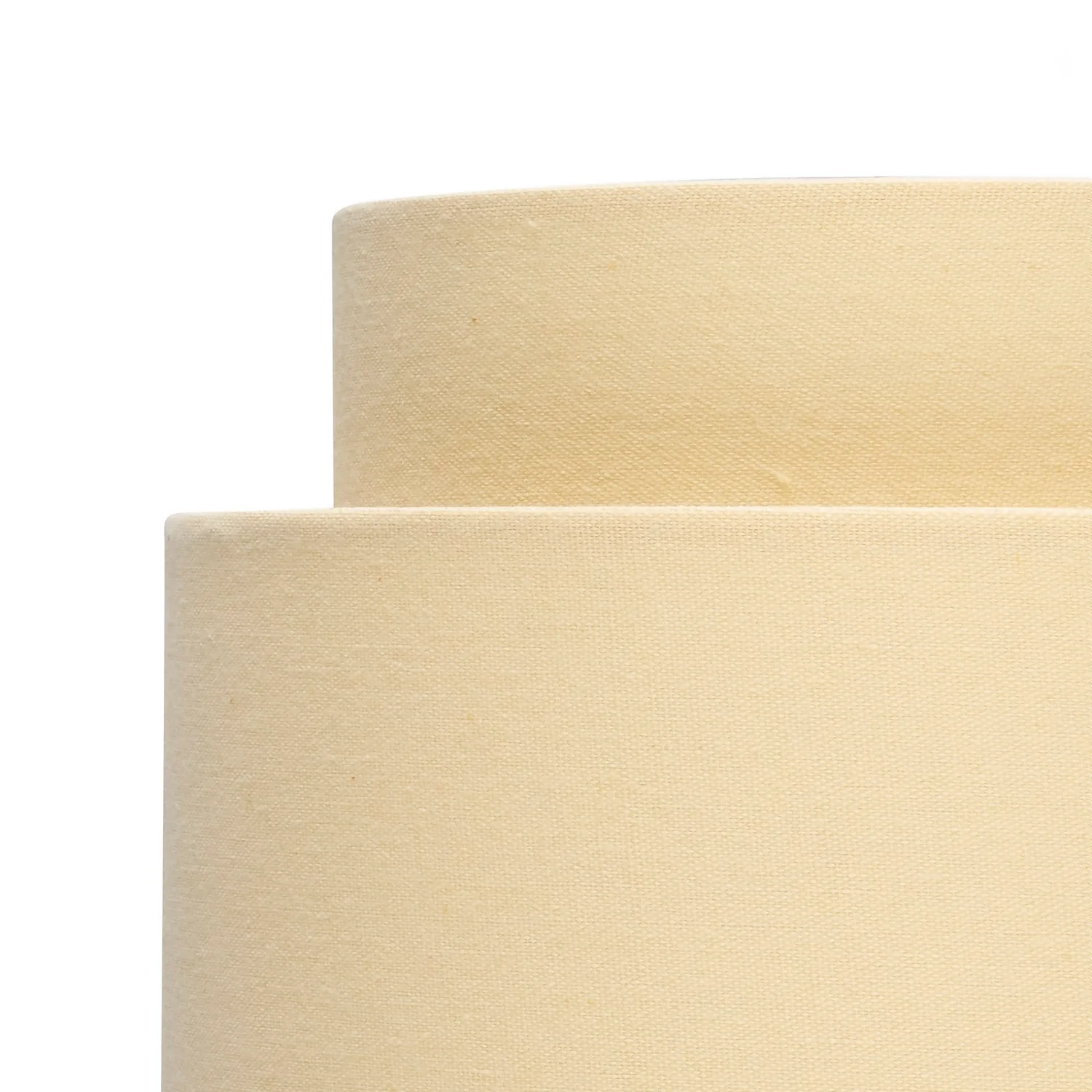 Finn Tier Drum Lemon Linen Shade - 25cm - Image 4