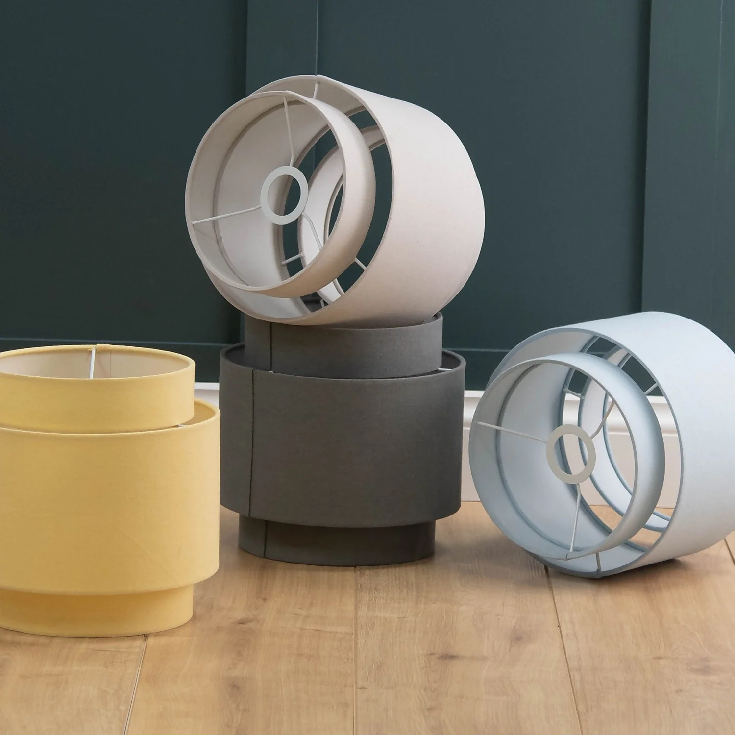 Finn Tier Drum Lemon Linen Shade - 25cm - Image 8