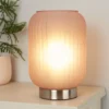 Pearl Frosted Table Lamp - Rose