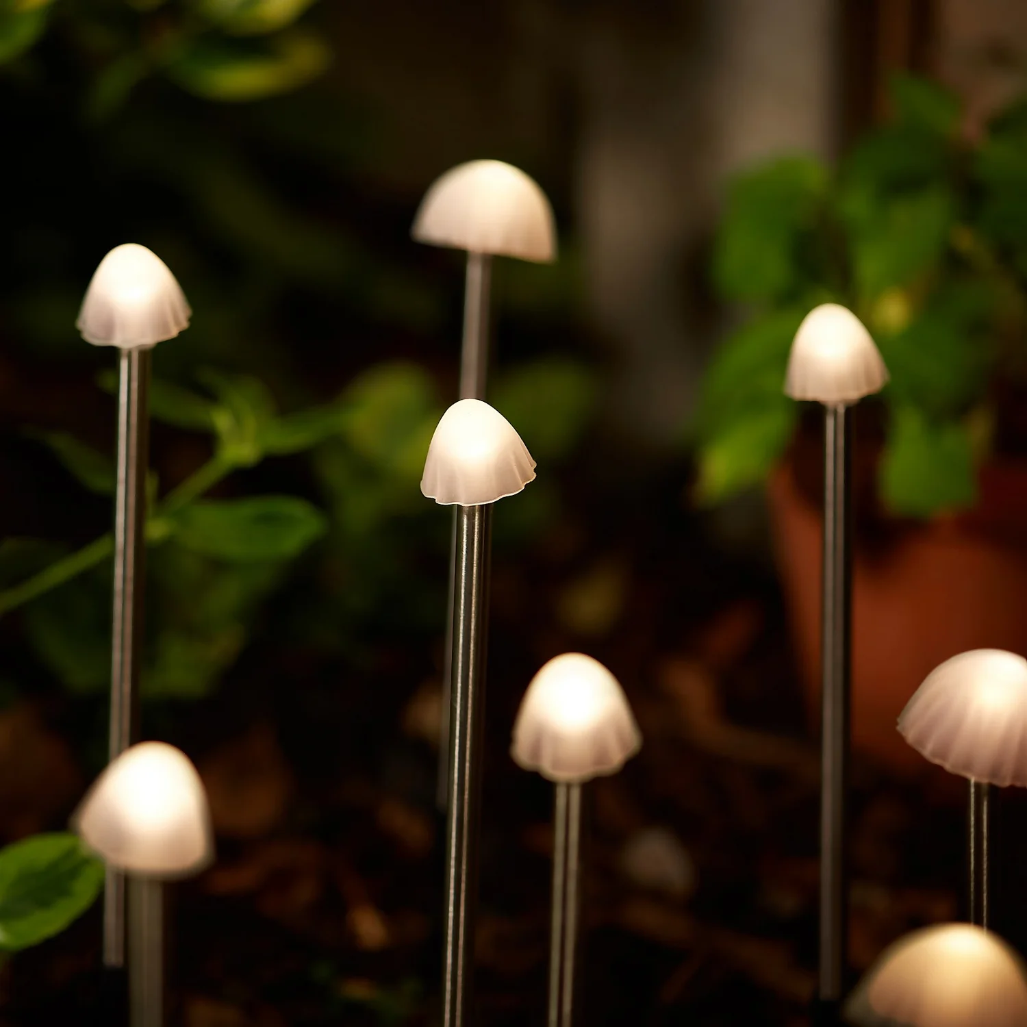 Elan Solar Mushroom Lights - Set Of 12